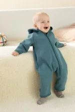 disana Zipp-Overall - Eukalyptus – Bild 4