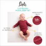 Owli CozyBlend Modal Babyset – Blau – Bild 2